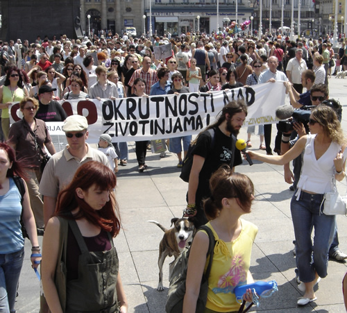 Protest on Ban Jelacic Square 1
