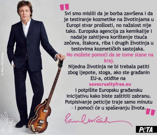 Paul McCartney poru�io: „Come together” za �ivotinje [ 149.17 Kb ]