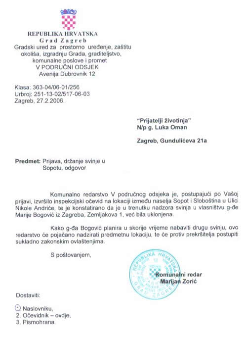 Veterinarska (ne)inspekcija - Komunalna inspekcija