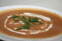 Bean and barley porridge winter soup