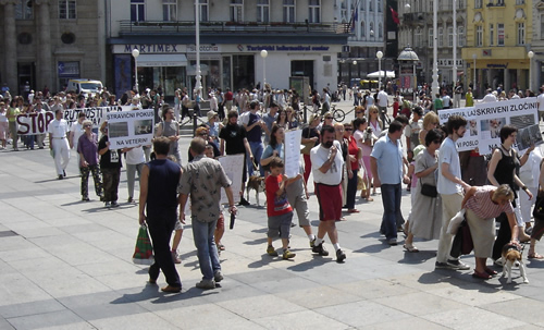 Protest on Ban Jelacic Square 7